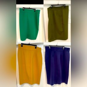 Bundle of 4 Eloquii skirts in size 18